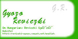 gyozo reviczki business card